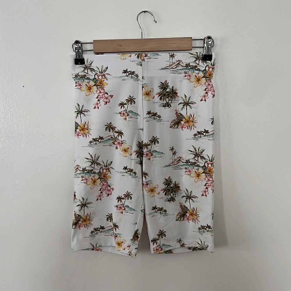 Forever 21 tropical print bikers shorts